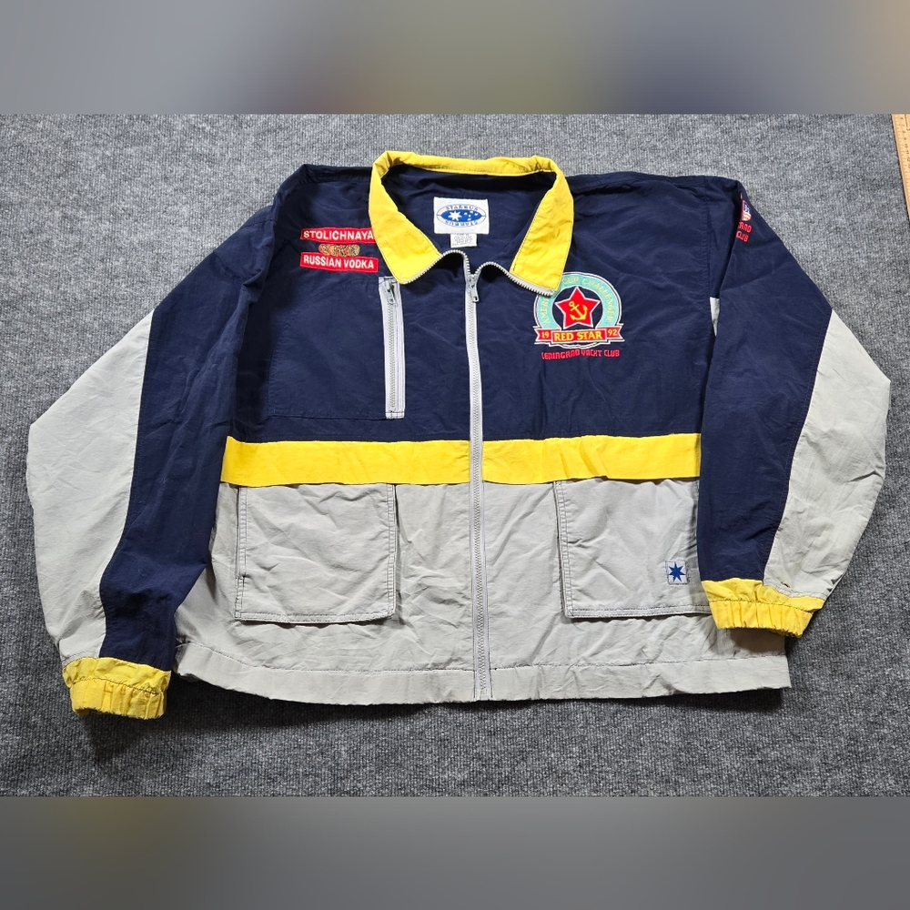 Vintage 1992‎ America's Cup Red Star Leningrad Yacht Club Sailing Jacket Size XL